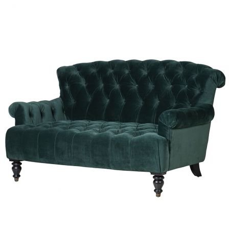 Rémy Green Two Seater Velvet Sofa Designer Furniture Smithers of Stamford £1,900.00 