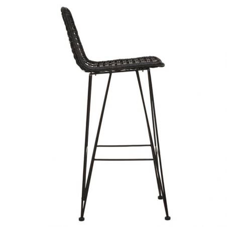 Black Rattan Bar Stools Retro Furniture Smithers of Stamford £158.00 