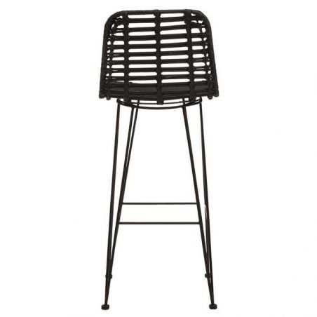 Black Rattan Bar Stools Retro Furniture Smithers of Stamford £158.00 