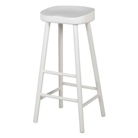 White Wooden Farmhouse Stool Kitchen & Dining Room Smithers of Stamford £210.00 