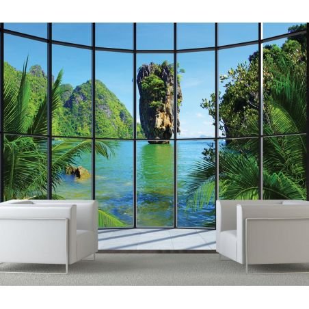 Thailand Window Woven Mural Wallpaper Smithers of Stamford £59.99 