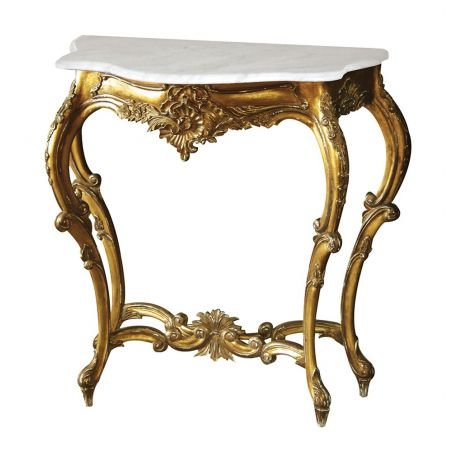 French Style Boudoir Louis XV Gold Console Table Console Tables Smithers of Stamford £890.00 