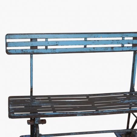 Antique Blue Train Station Bench Garden Furniture Smithers of Stamford £650.00 