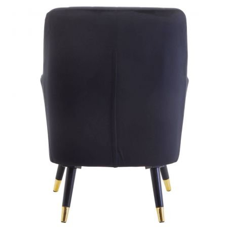 Vincent Black Velvet Armchair Designer Furniture Smithers of Stamford £300.00 