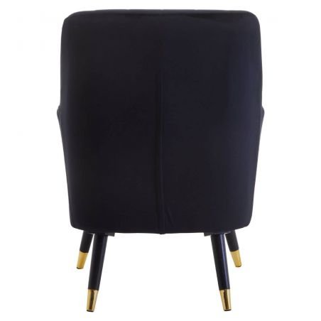 Vincent Black Velvet Armchair Designer Furniture Smithers of Stamford £300.00 