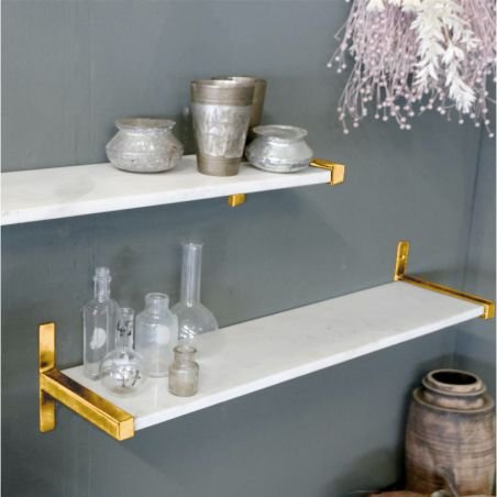 Marble Wall Shelf with Gold Brackets This And That Smithers of Stamford £160.00 Store UK, US, EU, AE,BE,CA,DK,FR,DE,IE,IT,MT,...