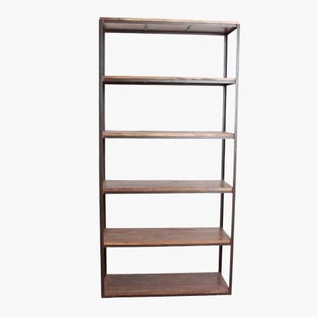 Factory Tall Iron Rack with Wooden Shelves Reclaimed Wood Furniture Smithers of Stamford £871.00 Store UK, US, EU, AE,BE,CA,D...