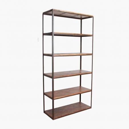 Factory Tall Iron Rack with Wooden Shelves Reclaimed Wood Furniture Smithers of Stamford £871.00 Store UK, US, EU, AE,BE,CA,D...