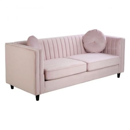 Pink Velvet Shell Backed Sofa Designer Furniture Smithers of Stamford £950.00 Store UK, US, EU, AE,BE,CA,DK,FR,DE,IE,IT,MT,NL...