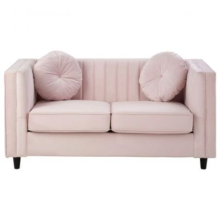 Pink Velvet Shell Backed Sofa Designer Furniture Smithers of Stamford £950.00 Store UK, US, EU, AE,BE,CA,DK,FR,DE,IE,IT,MT,NL...