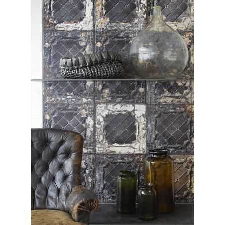 Brooklyn Metal Tin Tiles Effect Wallpaper By Merci NLXL Wallpaper NLXL £285.00 