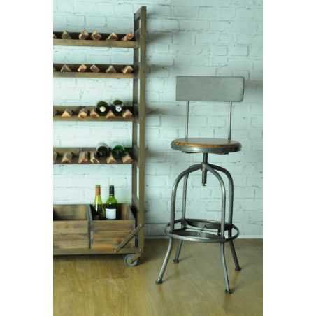 Vintage Swivel Bar Stool With Backs Industrial Furniture Smithers of Stamford £356.00 Store UK, US, EU, AE,BE,CA,DK,FR,DE,IE,...