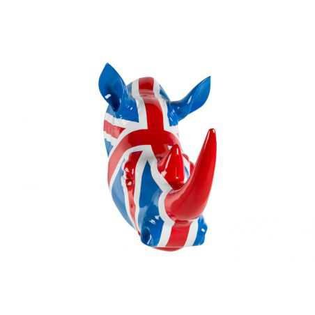 Union Jack Rhino Head Retro Ornaments Smithers of Stamford £447.00 Store UK, US, EU, AE,BE,CA,DK,FR,DE,IE,IT,MT,NL,NO,ES,SEUn...