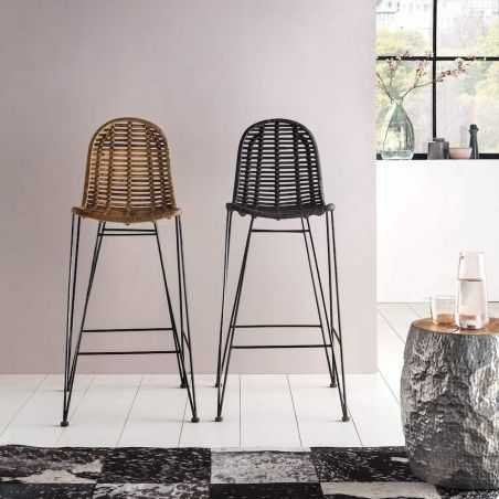 Rattan Bar Stools Retro Furniture Smithers of Stamford £350.00 Store UK, US, EU, Rattan...