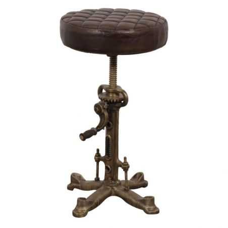 Industrial Leather Bar Stool Industrial Furniture Smithers of Stamford £220.00 