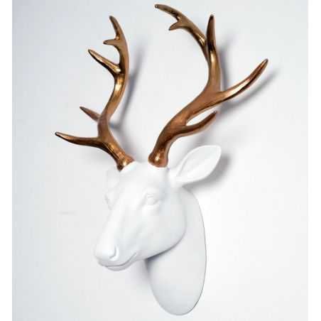 Black / White Stags Head Retro Ornaments Smithers of Stamford £69.95 